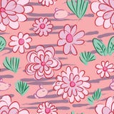 Sömlös modell för kinesiskt för färgpulverkaninblomma land för gräs royaltyfri illustrationer Sömlös modell för kinesiskt för färgpulverkaninblomma land för gräs royaltyfri illustrationer