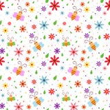 Sömlös modell för vårbin royaltyfri illustrationer Sömlös modell för vårbin royaltyfri illustrationer