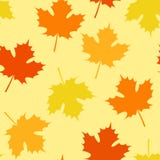 Sömlösa Autumn Pattern med sidor faller stock illustrationer Sömlösa Autumn Pattern med sidor faller stock illustrationer