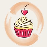 Süße kleine Kuchen St Valentinsgruß-Tag vektor abbildung Süße kleine Kuchen St Valentinsgruß-Tag vektor abbildung