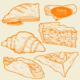 Süßes Gebäck, traditioneller Kuchen, Törtchen und Torte mit Frucht und dem Beerenanfüllen stock abbildung Süßes Gebäck, traditioneller Kuchen, Törtchen und Torte mit Frucht und dem Beerenanfüllen stock abbildung