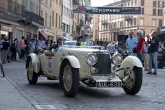 Sławni biegowi retro samochody Mille Miglia zdjęcia stock Sławni biegowi retro samochody Mille Miglia zdjęcia stock