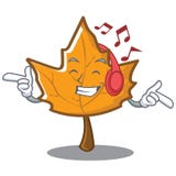Słuchający muzyczny klonowy charakter kreskówki styl ilustracja wektor Słuchający muzyczny klonowy charakter kreskówki styl ilustracja wektor