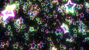 T?cz gwiazd spada? B?yskotanie jaskrawa gwiazda _ abstrakcjonistyczna deseniowa t?cza Czarny t?o P?tli animacja ilustracji T?cz gwiazd spada? B?yskotanie jaskrawa gwiazda _ abstrakcjonistyczna deseniowa t?cza Czarny t?o P?tli animacja ilustracji