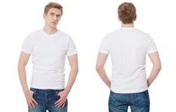 Blank White T Shirt Front Back Side View Hanger Design Mockup Stock Photo 73859681 Megapixl