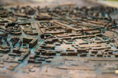 T?tt upp: Tredimensionell gammal gata?versikt arkivbild T?tt upp: Tredimensionell gammal gata?versikt arkivbild
