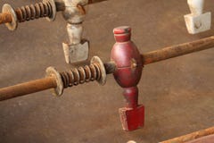 Tabela do futebol do foosball do vintage imagem de stock Tabela do futebol do foosball do vintage imagem de stock