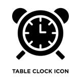 Table clock icon vector isolated on white background, logo conce stock illustration Table clock icon vector isolated on white background, logo conce stock illustration