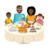 Table de dîner de famille illustration libre de droits Table de dîner de famille illustration libre de droits