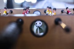 Table football, ball and players stock image Table football, ball and players stock image
