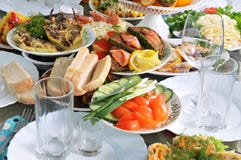 Table For A Banquet. Stock Photos Table For A Banquet. Stock Photos
