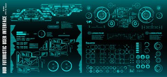 Tablero de instrumentos futurista del hud de la ciencia ficción exhibir la pantalla de la tecnología de la realidad virtual, blan foto de archivo Tablero de instrumentos futurista del hud de la ciencia ficción exhibir la pantalla de la tecnología de la realidad virtual, blan foto de archivo