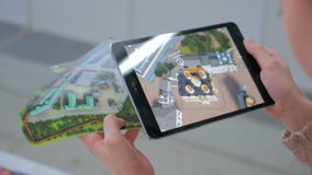 Tablet Augmented Reality App Royalty Free Stock Photography