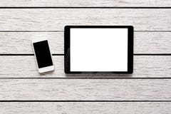 Tablet computer and white smart phone stock photography Tablet computer and white smart phone stock photography
