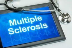 Tablet with the diagnosis multiple sclerosis stock images Tablet with the diagnosis multiple sclerosis stock images