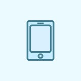 the tablet field outline icon. Element of 2 color simple icon. Thin line icon for website design and development, app development royalty free illustration the tablet field outline icon. Element of 2 color simple icon. Thin line icon for website design and development, app development royalty free illustration