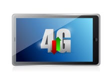 Tablet 4g connection. illustration design. Over a white background vector illustration Tablet 4g connection. illustration design. Over a white background vector illustration