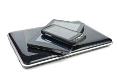 Tablet PC And Touch Screen Phone Stock Photography