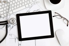 Tablet on the table at the doctor royalty free stock images Tablet on the table at the doctor royalty free stock images