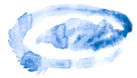Tache d'isolement tirée par la main de lavage d'aquarelle bleue sur le fond blanc pour le texte, conception Texture abstraite fai illustration libre de droits Tache d'isolement tirée par la main de lavage d'aquarelle bleue sur le fond blanc pour le texte, conception Texture abstraite fai illustration libre de droits