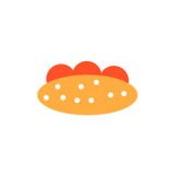 Taco icon vector sign and symbol isolated on white background royalty free illustration Taco icon vector sign and symbol isolated on white background royalty free illustration