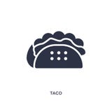 taco icon on white background. Simple element illustration from fast food concept vector illustration taco icon on white background. Simple element illustration from fast food concept vector illustration