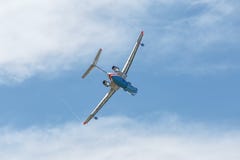 Aircraft Be-200es in flight, back view royalty free stock photos Aircraft Be-200es in flight, back view royalty free stock photos