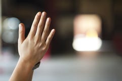 Praying hands inside the main hall of Che Kung Temple, Tai Wai, stock photos Praying hands inside the main hall of Che Kung Temple, Tai Wai, stock photos