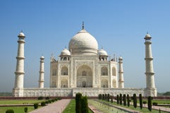 Taj Mahal Blue Sky lopp till Agra, Indien Taj Mahal Blue Sky lopp till Agra, Indien