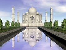 Taj Mahal mausoleum, Agra, Indien - 3D framför vektor illustrationer Taj Mahal mausoleum, Agra, Indien - 3D framför vektor illustrationer
