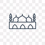 Taj mahal vektorsymbol som isoleras på genomskinlig bakgrund som är linjär stock illustrationer Taj mahal vektorsymbol som isoleras på genomskinlig bakgrund som är linjär stock illustrationer