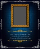 Tajlandia złota Królewska rama na kaczora wzoru tle, rocznik fotografii ramy antyk, projekta wzór Obrazy Royalty Free Tajlandia złota Królewska rama na kaczora wzoru tle, rocznik fotografii ramy antyk, projekta wzór Obrazy Royalty Free