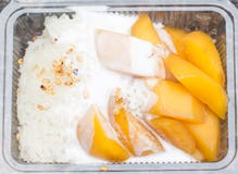 Tajlandzki Słodki Kleisty Rice z mango obraz royalty free Tajlandzki Słodki Kleisty Rice z mango obraz royalty free