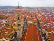 Tak-överkant sikt av Florence, Italien från Duomo arkivbild Tak-överkant sikt av Florence, Italien från Duomo arkivbild