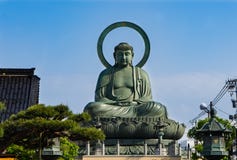 Takaoka Grote Boedha of Daibutsu stock foto Takaoka Grote Boedha of Daibutsu stock foto