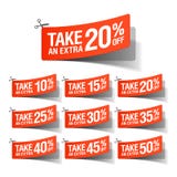 Take an Extra Sale coupons vector illustration Take an Extra Sale coupons vector illustration