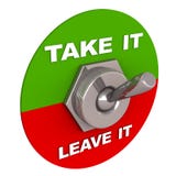 Take or leave it stock illustration Take or leave it stock illustration