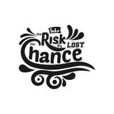 Take the risk or lost the chance. Premium motivational quote. Typography quote. Vector quote with white background royalty free illustration Take the risk or lost the chance. Premium motivational quote. Typography quote. Vector quote with white background royalty free illustration
