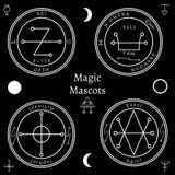 Talismans astrologiques réglés illustration libre de droits Talismans astrologiques réglés illustration libre de droits