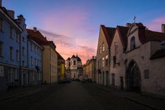 Tallinn. Sunset. City royalty free stock images Tallinn. Sunset. City royalty free stock images