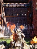 Talocan fire and water top spin ride royalty free stock images Talocan fire and water top spin ride royalty free stock images