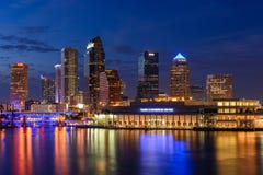 Tampa Skyline at Blue Hour royalty free stock images Tampa Skyline at Blue Hour royalty free stock images