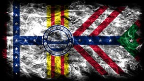 Tampa-Stadtrauchflagge, Staat Florida, die Vereinigten Staaten von Amerika lizenzfreie stockfotografie Tampa-Stadtrauchflagge, Staat Florida, die Vereinigten Staaten von Amerika lizenzfreie stockfotografie