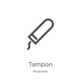 tampon icon vector from medicines collection. Thin line tampon outline icon vector illustration. Outline, thin line tampon icon royalty free illustration tampon icon vector from medicines collection. Thin line tampon outline icon vector illustration. Outline, thin line tampon icon royalty free illustration