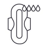Tampons,compress,menstruation vector line icon, sign, illustration on background, editable strokes royalty free illustration Tampons,compress,menstruation vector line icon, sign, illustration on background, editable strokes royalty free illustration