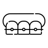 Tand met steunenvector stock illustratie Tand met steunenvector stock illustratie