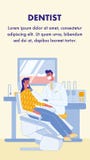 Tandarts, de Vectorvlieger van Stomatologist met Tekst royalty-vrije illustratie Tandarts, de Vectorvlieger van Stomatologist met Tekst royalty-vrije illustratie