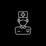 Tandläkarelinje symbol stock illustrationer Tandläkarelinje symbol stock illustrationer