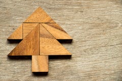 Tangram puzzle in christmas tree shape royalty free stock images Tangram puzzle in christmas tree shape royalty free stock images