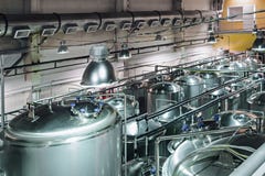 Tanks for storage and processing of food liquids. royalty free stock images Tanks for storage and processing of food liquids. royalty free stock images
